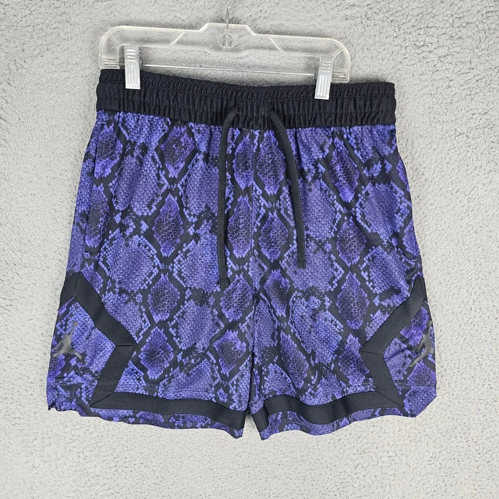 Jordan Shorts Mens Small Purple Snakeskin Diamond Basketball Athletic DH9081-555